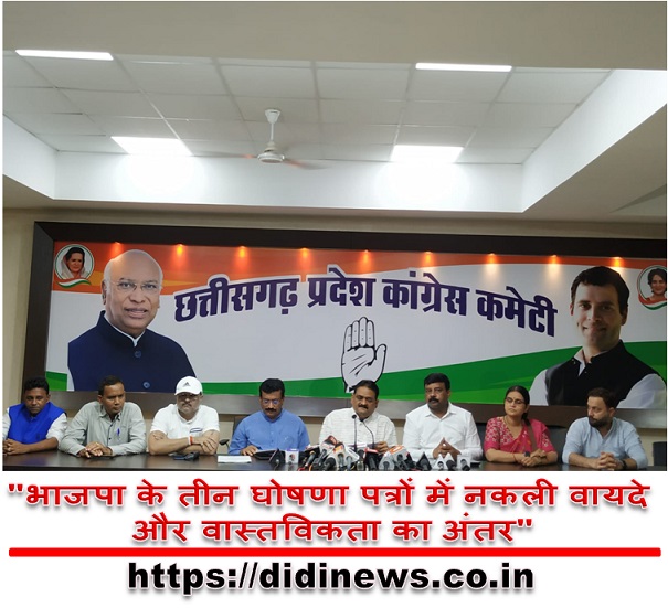 "भाजपा के तीन घोषणा पत्रों में नकली वायदे और वास्तविकता का अंतर"