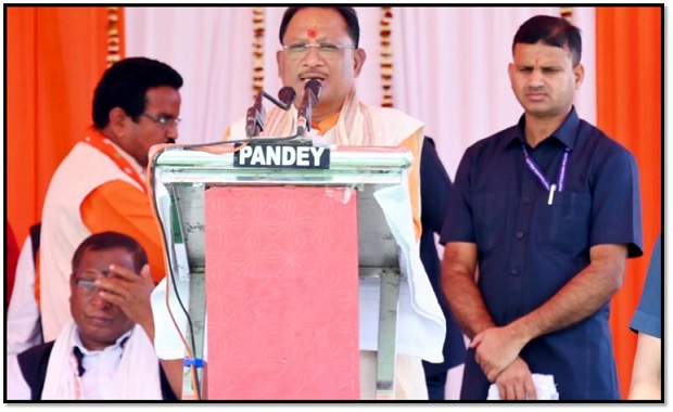 गिरी गोवर्धन धाम में सार्वजनिक सांस्कृतिक मंडप का लोकार्पण: मुख्यमंत्री ने घोषित की किसानों की धान की अंतर राशि का दिनांक