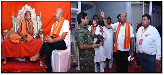 धर्मस्व मंत्री श्री अग्रवाल ने राजिम कुंभ मेला स्थल का औचक निरीक्षण किया