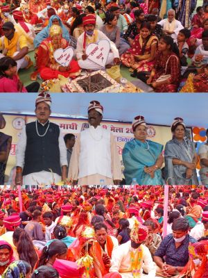 रायपुर : राजिम माघी पुन्नी मेला में 113 गरीब बेटियों के हाथ हुए पीले...मुख्यमंत्री कन्या विवाह समारोह में महिला एवं बाल विकास मंत्री और खाद्य मंत्री हुए शामिल..