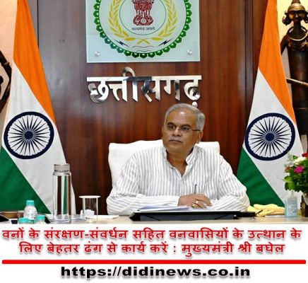 मुख्यमंत्री ने वन एवं जलवायु परिवर्तन विभाग के विभागीय काम-काज की समीक्षा की