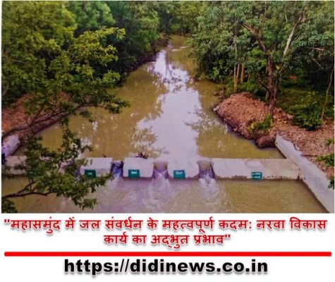 "महासमुंद में जल संवर्धन के महत्वपूर्ण कदम: नरवा विकास कार्य का अद्भुत प्रभाव"