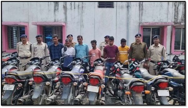 पुलिस ने मंहगी बाइक चोरों को गिरफ्तार किया, 24 बाइक जब्त की गई
