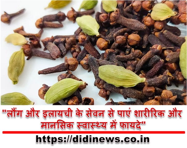 "लौंग और इलायची के सेवन से पाएं शारीरिक और मानसिक स्वास्थ्य में फायदे"