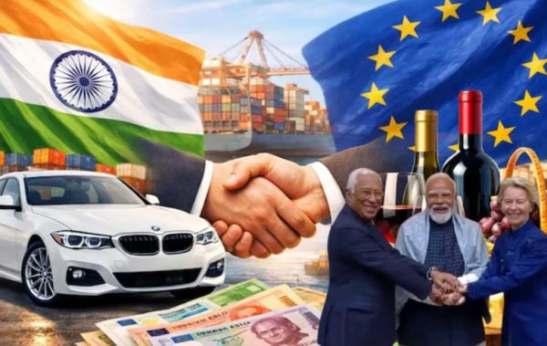 भारत-यूरोपीय यूनियन के बीच फ्री ट्रेड डील पर लगी मुहर, लग्जरी कारें-फ्रेंच वाइन-बीयर होंगी सस्ती; India-EU Trade Deal से अमेरिका हुआ बेचैन; UGC के नए नियमों का देशभर में विरोध; हलवा सेरेमनी के साथ बजट सत्र-2026 हुआ शुरू